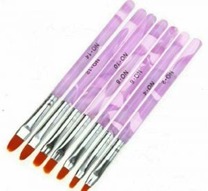 7Pcs Acrylic Nail Art Pen Tips UV Builder Gel Painting Brush Manicure Set Hot US