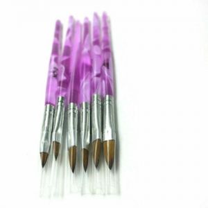 Hot 6 Sizes Manicure Acrylic Nail Art Tips Sable Brush Painting Tool Set US
