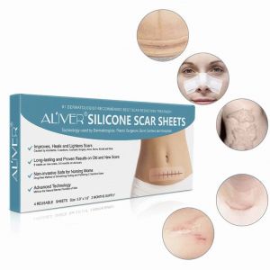 4pcs Silicone Scar Removal Sheets For Surgery Burn Keloid Acne Scars Reusable And Washable Acne Trauma Burn Scar Skin Repair