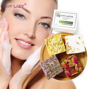 OMY LADY Cooling Flower Handmade Soap 100% Pure Plant Essential Oil Soap for Bath Face Cleanser Deep Clean Moisturizing Skin