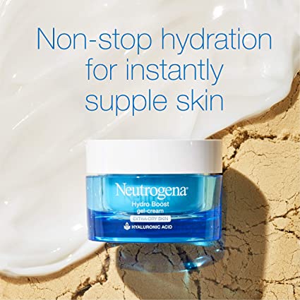 AccesstoR                                  Skin Care Neutrogena Hydro Boost Hyaluronic Acid Hydrating Gel-Cream Face Moisturizer to Hydrate & Smooth Extra-Dry Skin, Oil-Free, Fragrance-Free, Non-Comedogenic & Dye-Free Face Lotion, 1.7 oz